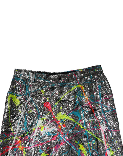 Pantalones con lentejuelas multicolor Dolce & Gabbana