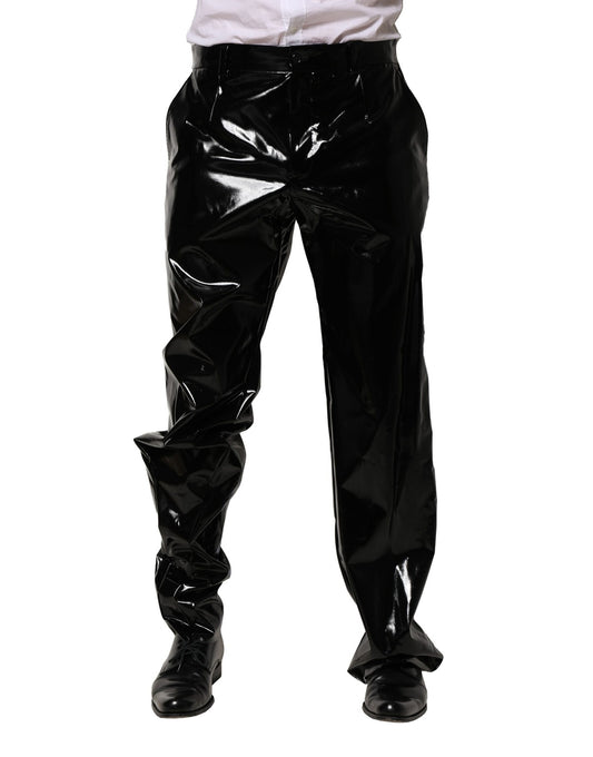 Pantalones rectos de hombre Dolce & Gabbana de nailon negro