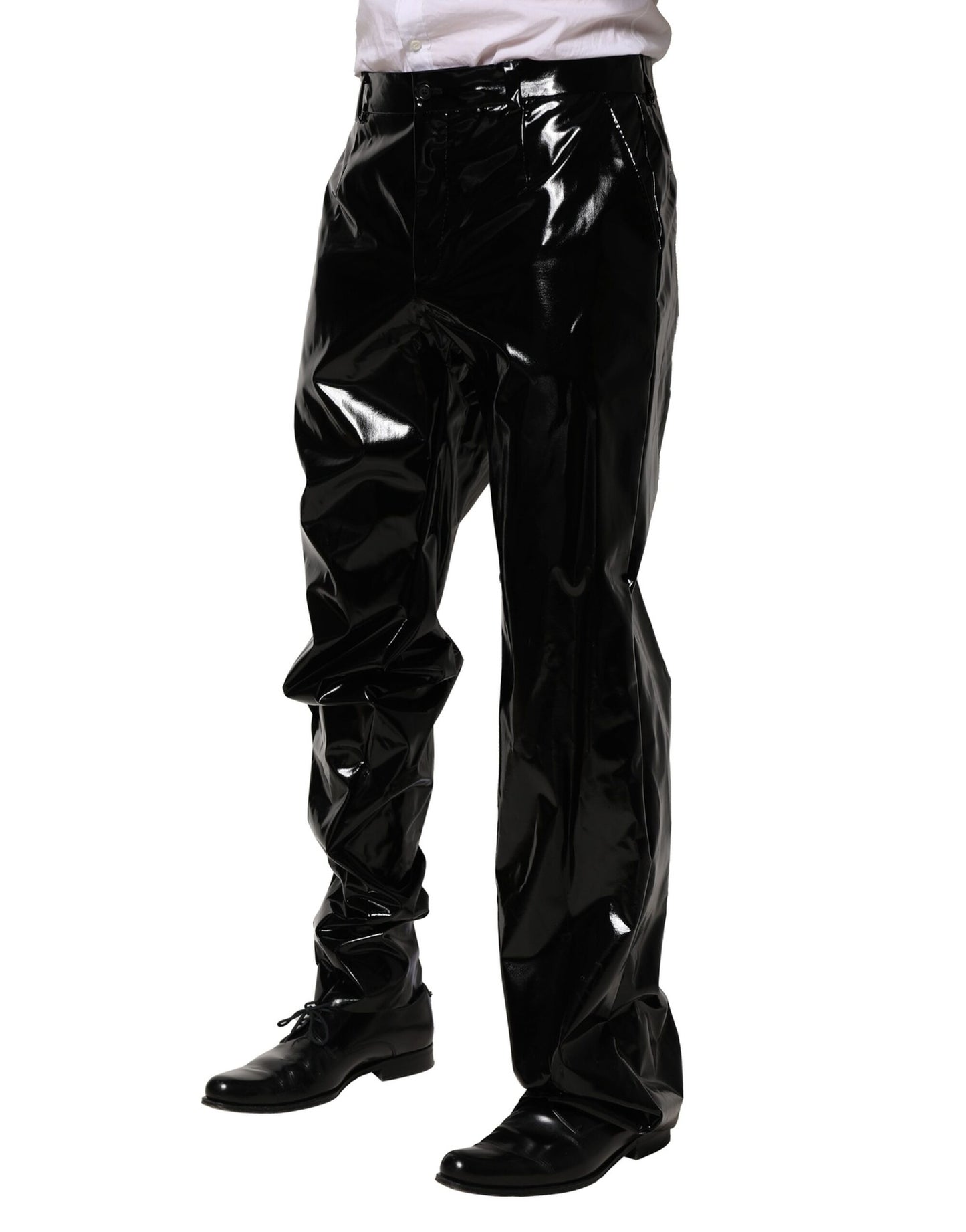 Pantalones rectos de hombre Dolce & Gabbana de nailon negro