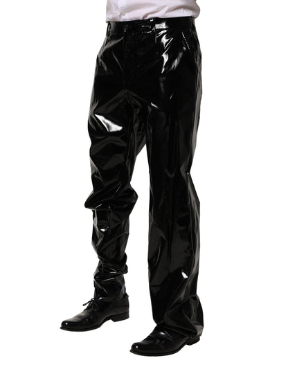 Pantalones rectos de hombre Dolce & Gabbana de nailon negro
