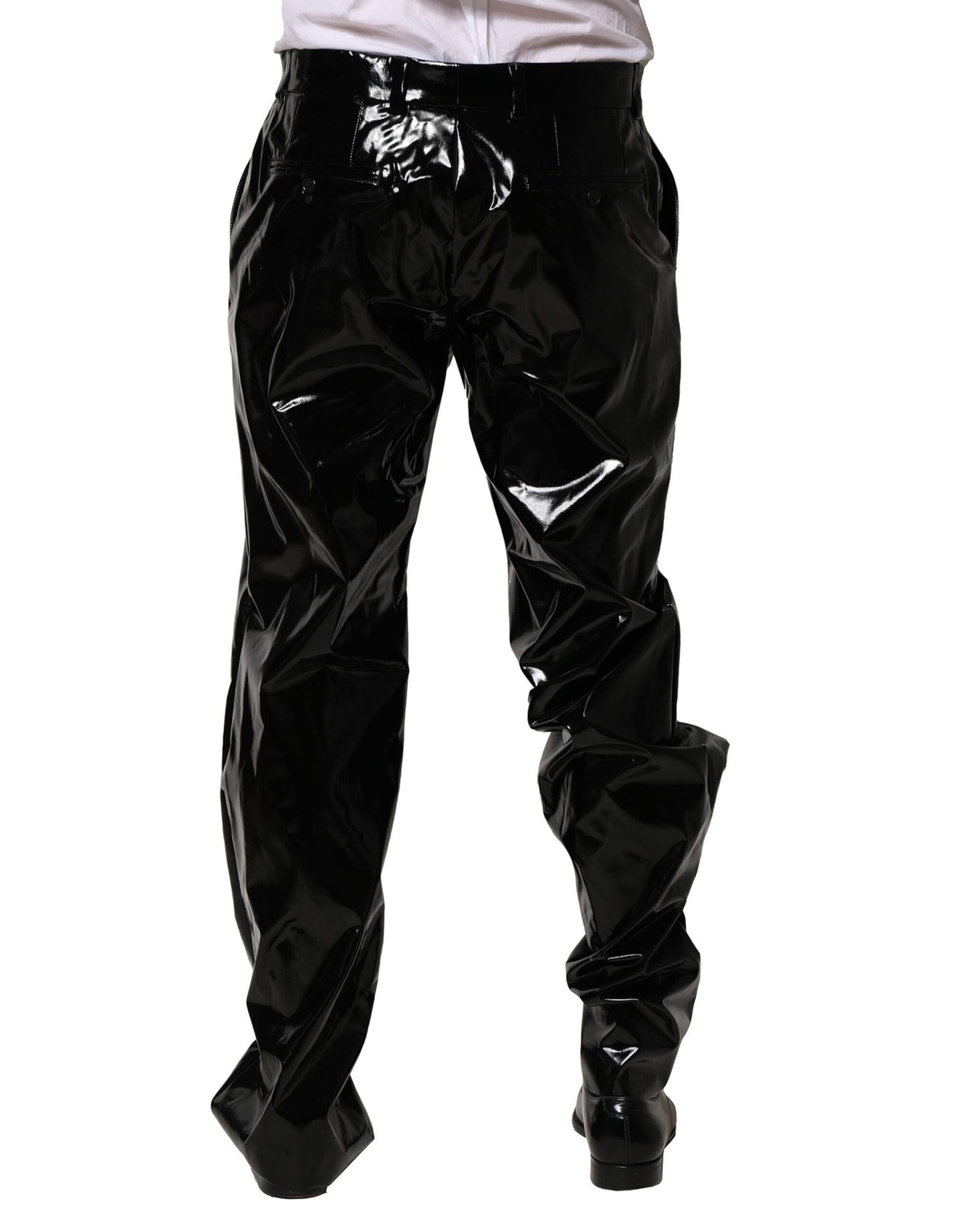 Pantalones rectos de hombre Dolce & Gabbana de nailon negro