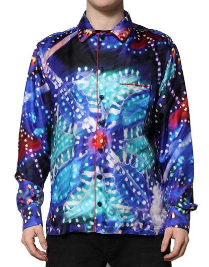 Camisa informal Dolce & Gabbana de seda estampada multicolor