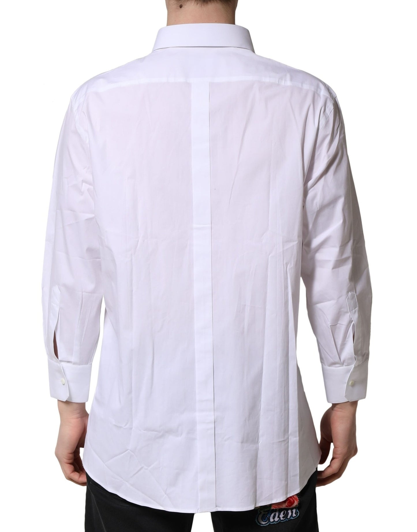 Camisa Formal de Manga Larga Blanca Oro Dolce & Gabbana