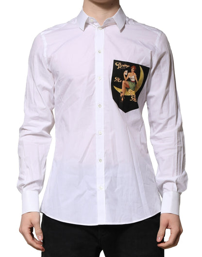 Camisa Formal de Manga Larga para Hombre Dolce & Gabbana Blanca MARTINI