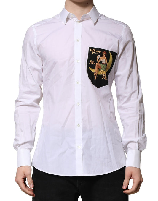 Camisa Formal de Manga Larga para Hombre Dolce & Gabbana Blanca MARTINI