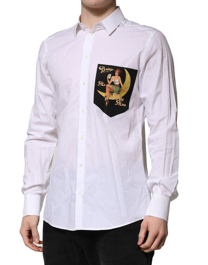 Camisa Formal de Manga Larga para Hombre Dolce & Gabbana Blanca MARTINI