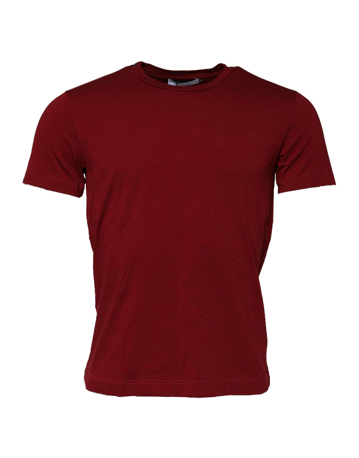 Dolce & Gabbana Camiseta de manga corta con cuello redondo para hombre de color rojo oscuro