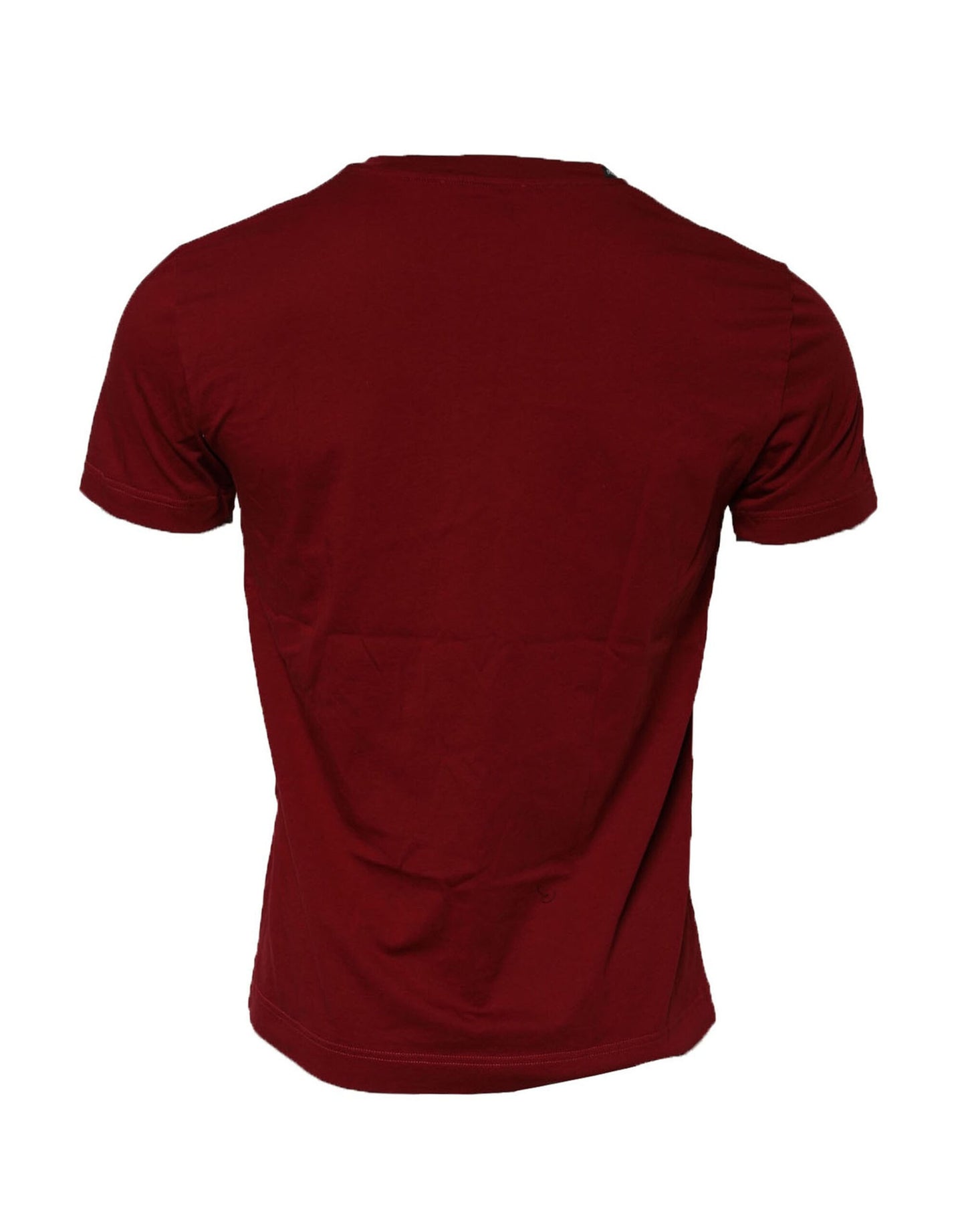 Dolce & Gabbana Camiseta de manga corta con cuello redondo para hombre de color rojo oscuro