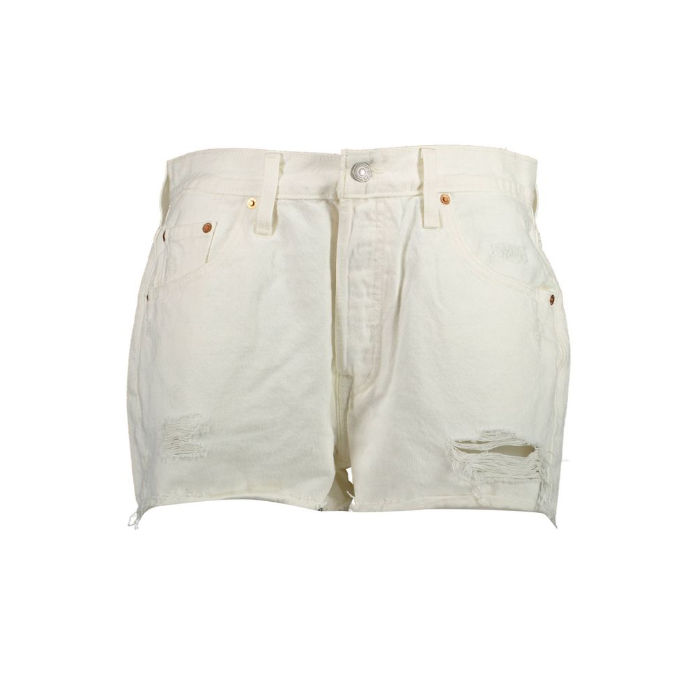 Vaqueros blancos de algodón Levi's para mujer