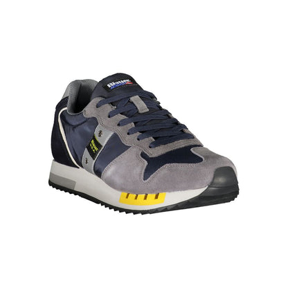 Blauer Blue Leather Zapatillas para Hombre