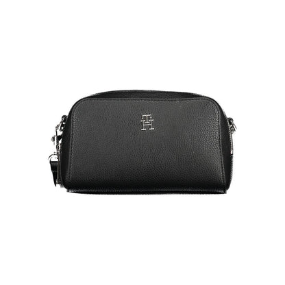 Tommy Hilfiger Bolso de hombro de poliuretano negro para mujer