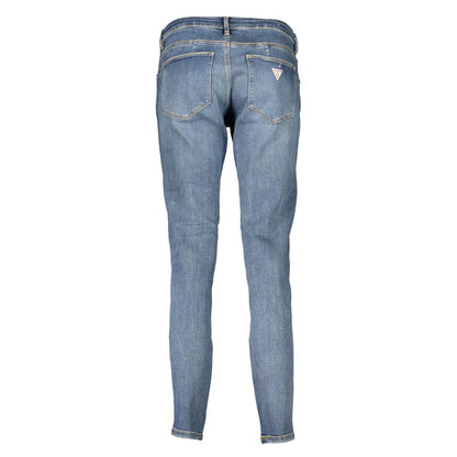 Guess Jeans Blu Cotton Vaqueros ajustados para mujer