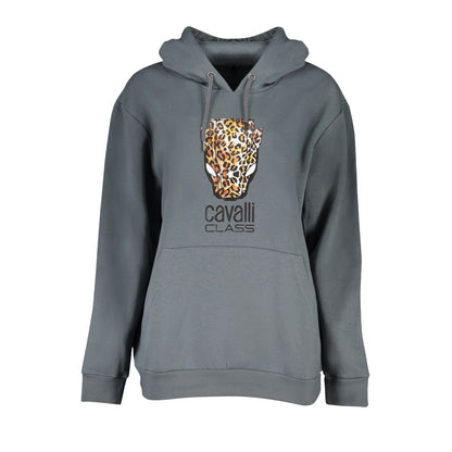 Sudadera de poliéster gris Cavalli Class para mujer