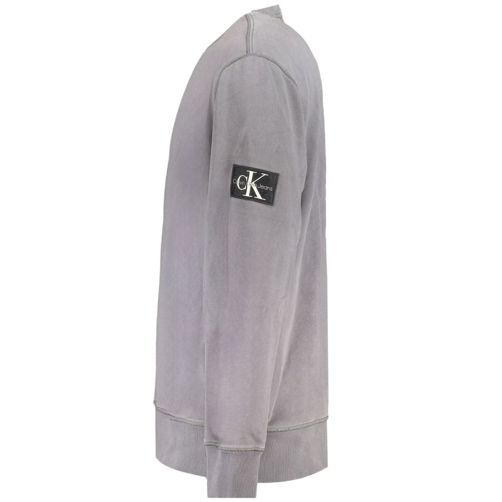 Sudadera gris de algodón Calvin Klein para hombre