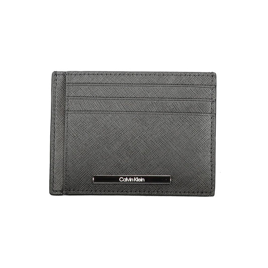 Calvin Klein Cartera de hombre de cuero negro