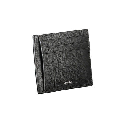 Calvin Klein Cartera de hombre de cuero negro