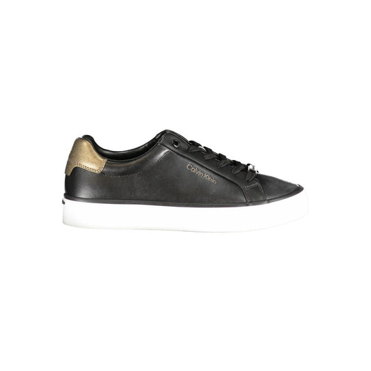 Zapatillas de cuero negro Calvin Klein para mujer