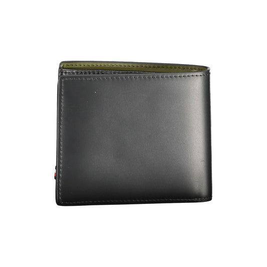 Billetera Tommy Hilfiger de cuero negro para hombre
