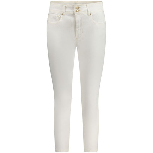 Pantalones vaqueros ajustados de algodón blanco para mujer Guess