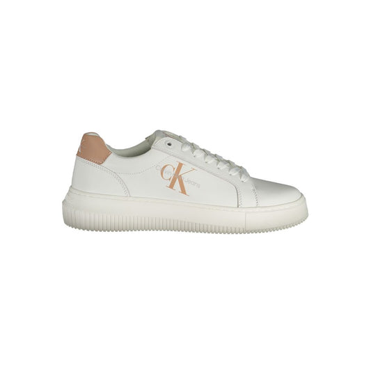 Zapatillas Calvin Klein de cuero blanco para mujer
