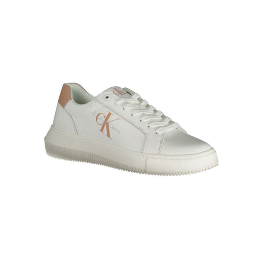 Zapatillas Calvin Klein de cuero blanco para mujer