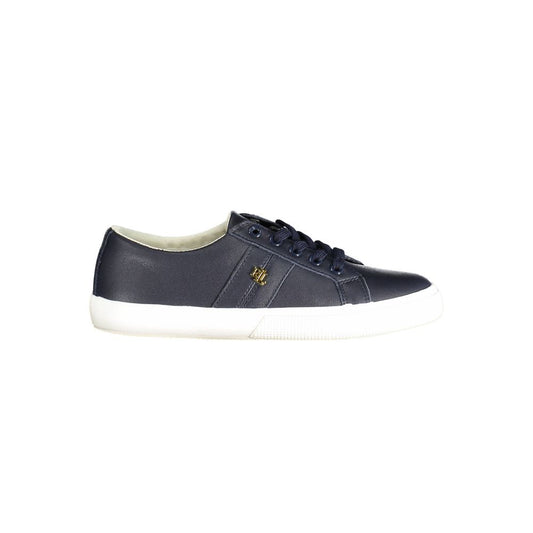 Zapatillas de piel azul para mujer Ralph Lauren