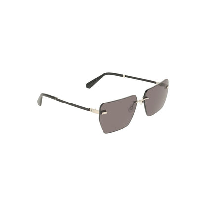 Calvin Klein Gafas de Sol de Hombre de Metal Plateado