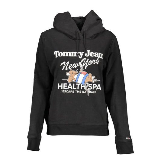 Sudadera con capucha para mujer Tommy Hilfiger de algodón negro