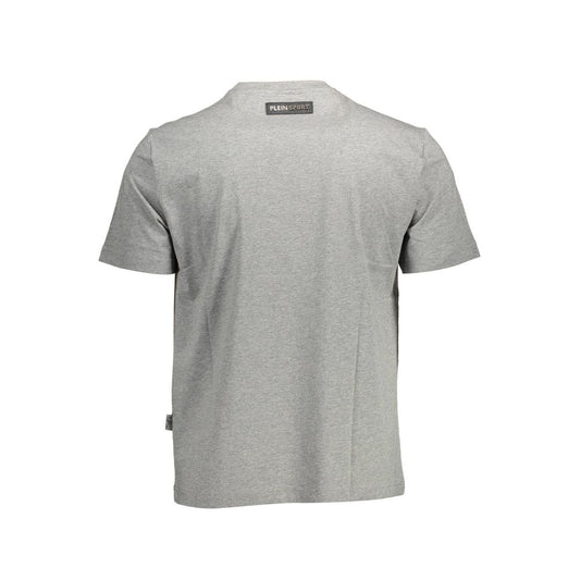 Plein Sport "Camiseta de Algodón Gris para Hombre con Detalles Contrastantes"