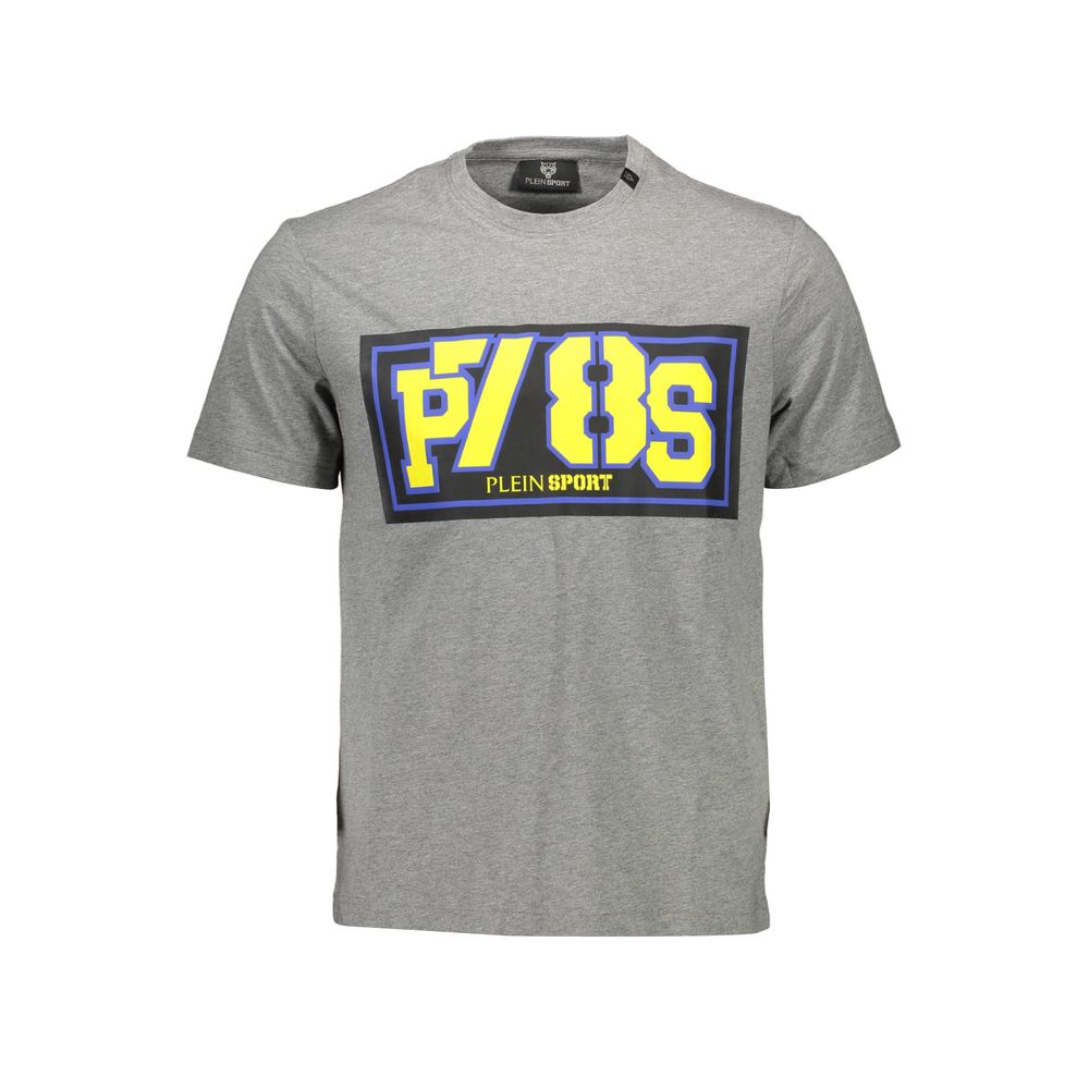 Camiseta de hombre de algodón gris Plein Sport