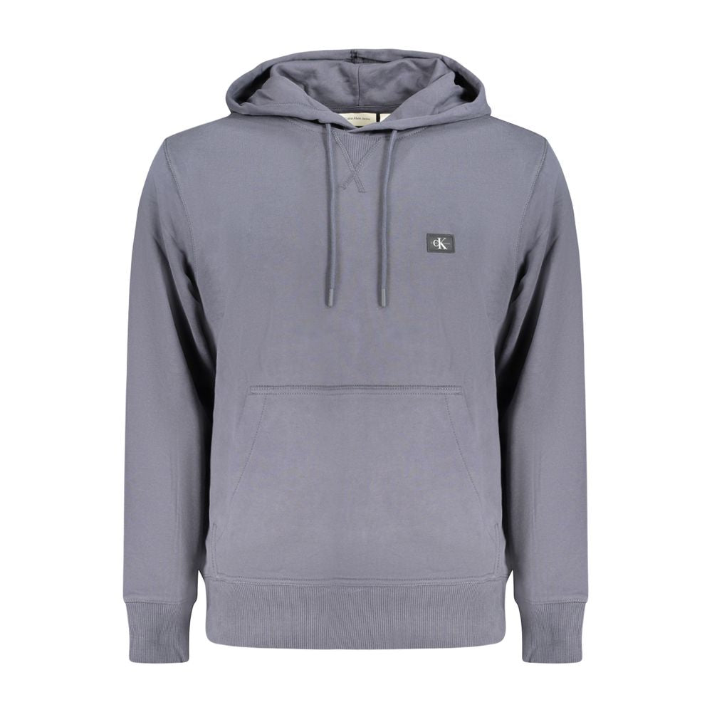 Sudadera con capucha de algodón azul para hombre Calvin Klein
