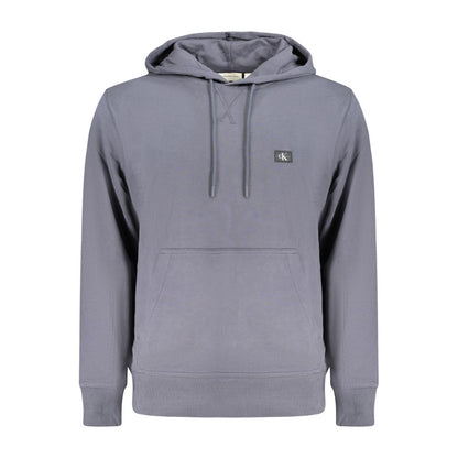 Sudadera con capucha de algodón azul para hombre Calvin Klein