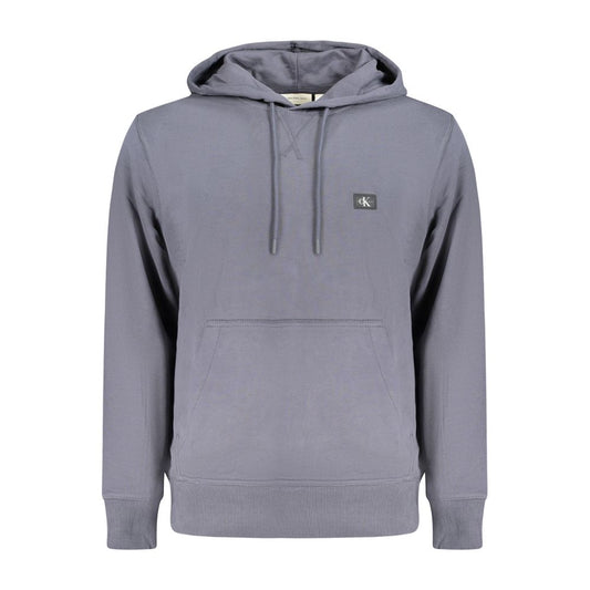 Sudadera con capucha de algodón azul para hombre Calvin Klein