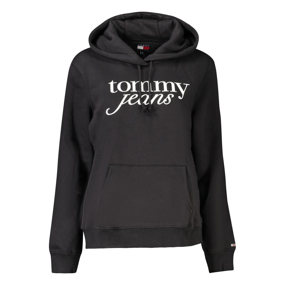Sudadera de algodón negra para mujer Tommy Hilfiger