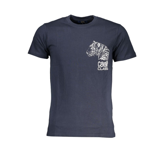 Camiseta de algodón azul Cavalli Class para hombre