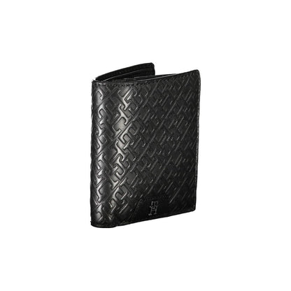 Cartera Tommy Hilfiger de cuero negro elegante con doble compartimento