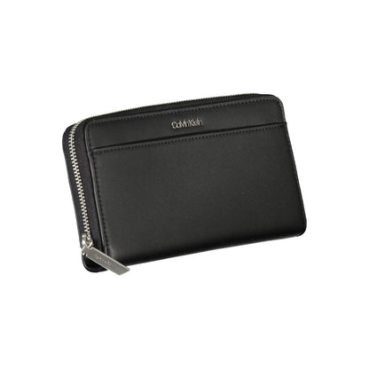 Billetera Calvin Klein negra de poliéster para mujer