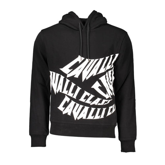 Sudadera de algodón negra para hombre Cavalli Class