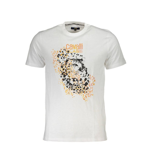 Camiseta de hombre Cavalli Class de algodón blanco