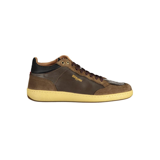 Zapatilla Blauer Marrone de piel para hombre