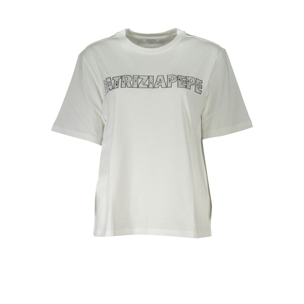 Camiseta de algodón blanca Patrizia Pepe