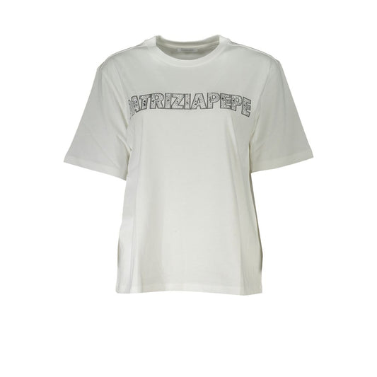 Camiseta de algodón blanca Patrizia Pepe