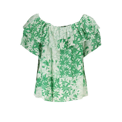 Camiseta Desigual verde de algodón para mujer