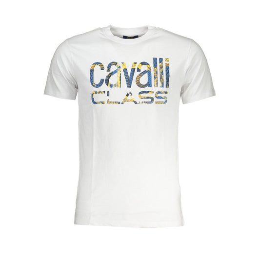 Camiseta de Algodón Blanca para Hombre Cavalli Class