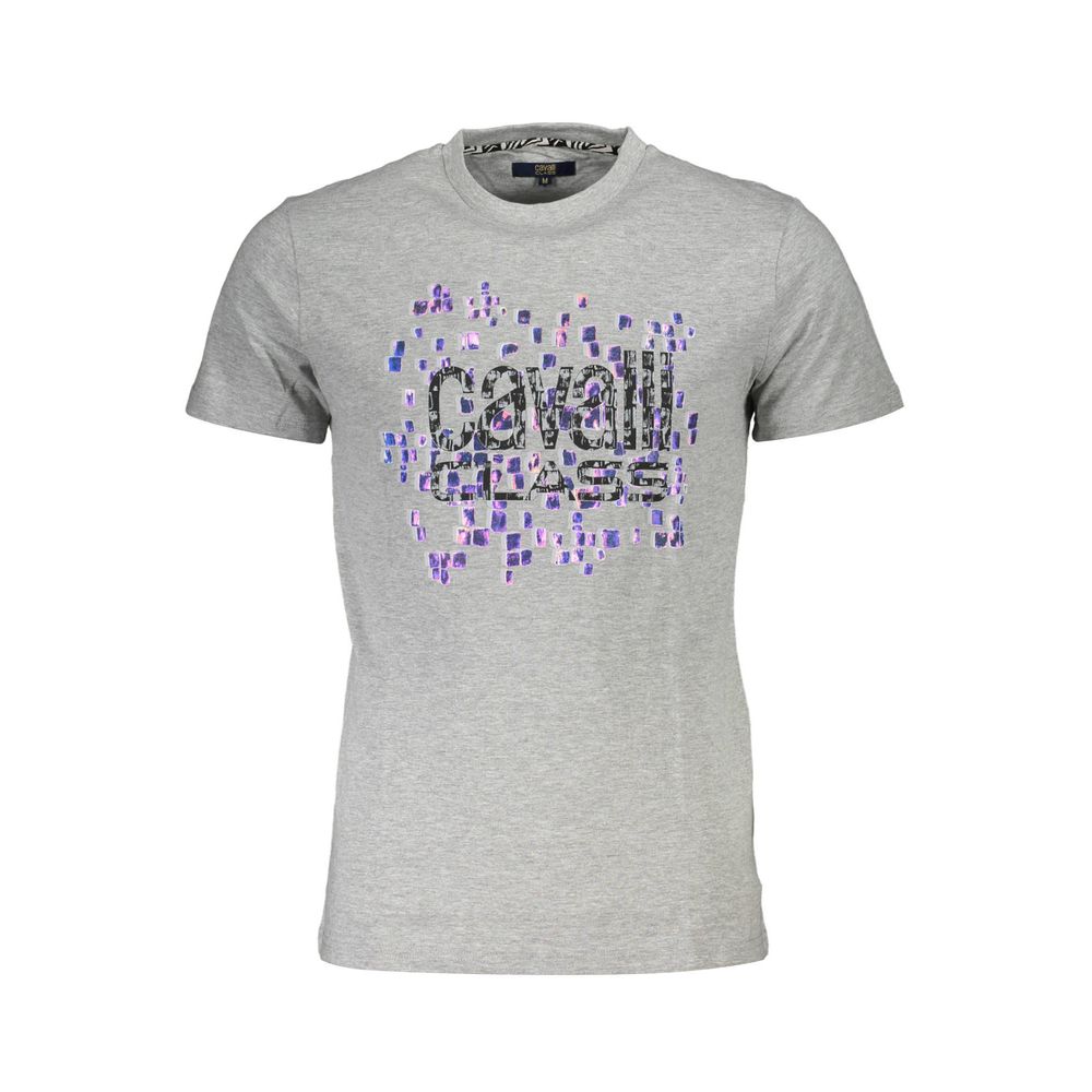 Camiseta de algodón marrón para hombre Cavalli Class