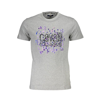Camiseta de algodón marrón para hombre Cavalli Class