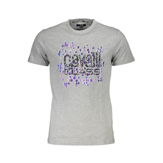 Camiseta de algodón marrón para hombre Cavalli Class