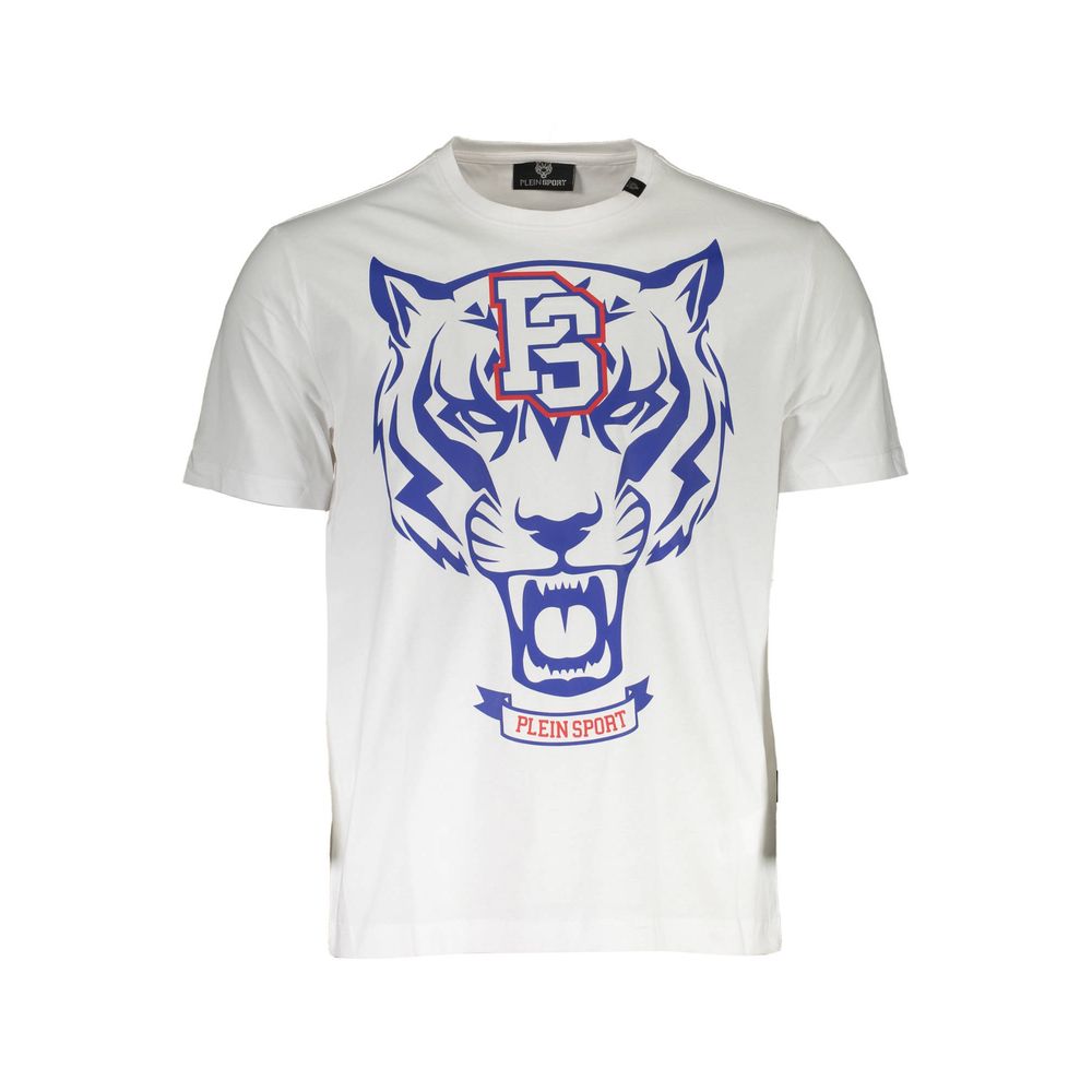 Camiseta de algodón blanca Plein Sport para hombre