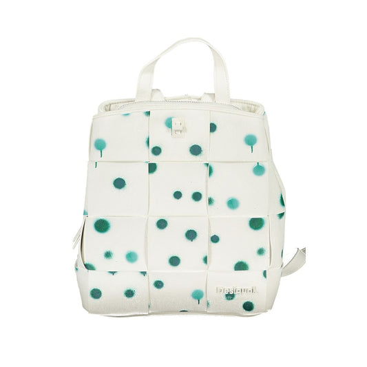 Mochila Desigual blanca de poliuretano para mujer