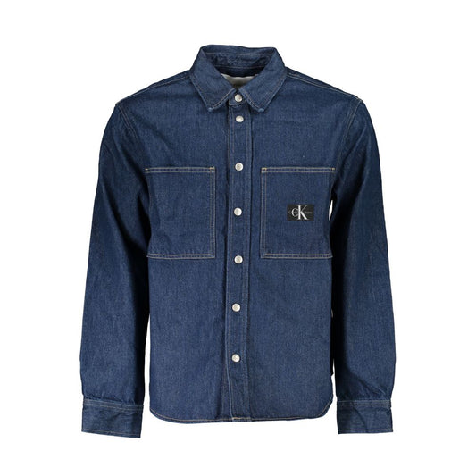 Chaqueta de algodón azul para hombre Calvin Klein